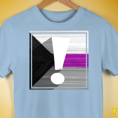 Demisexual Pride Flag Exclamation Point Premium Unisex T-Shirt - Baby Blue